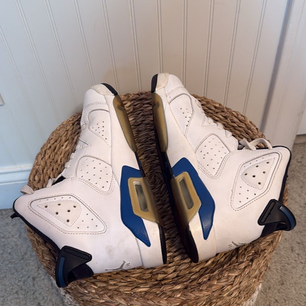 Nike Kids Jordan Retro 6 Sport Blue Shoes - Size 6Y - 384665-107 - Great Cond. - Picture 4 of 7